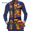 BintaRealWax Camicia da uomo a maniche lunghe Marca Abbigliamento africano Dashiki Uomo Stampa Camicie casual in cotone Slim Fit Cera africana Top da uomo 6XL WYN380