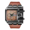 Oulm 3364 Bracelet en cuir de luxe hommes montre nouveau Style mode Sport militaire Quartz montre-Bracelet montre-Bracelet228j3926798