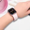 Smartwatch en silicone ordinaire pour Apple Watch Band 41mm 45 mm 40mm 44 mm 42 mm 38 mm Iwatch Band Strap Series Apple 7 6 5 4 3 2 1