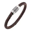 Bracelets de charme mode véritable cuir pour hommes femmes magnétique boucle en acier inoxydable Banglesbracelets cadeau BB0246