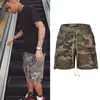 Vintage kamouflage last shorts mens tredimensionell skräddarsydd fickarmé hiphop streetwear alla matchar avslappnad 220715