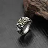 s925 silver creative domineering exaggerated crown earl retro men039s hipster open adjustable ring H22041428337212146313