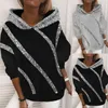 Sweats à capuche pour femmes Sweatshirts d'automne Sequins imprimés hiver