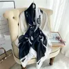 Large Plaid Shawls And Wraps Long Silk Scarf Women Fashion Brand Pashmina High Quality Foulard Hijab 2022 New Luxury Bandana Y220419