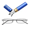 Other Fashion Accessories 1 Pcs Reading Glasses Metal Frame Resin With Tube Case Mini Portable For Women Men Retro Business Eyeglasses O66