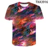 Yaz moda sanat renk grafiti 3d tişörtler erkek kız çocuk gündelik erkek kadın çocuklar baskılı tshirt serin üstler tee 220526