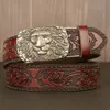 Brand New Men039s Ceinture de luxe ethnique chinoise Personnalité Tête de Lion Boucle automatique Conception en cuir de haute qualité 2 couleurs Largeur 5922127