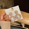 Brincos de gotas de gotas de pérolas brancas para mulheres para mulheres boêmias de jóias de casamento de zircão de zircão boêmio