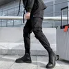 Herrbyxor svart last joggare män harjujuk swag streetwear militär techwear herrar kläder japansk stil blyerts casual tro330w