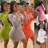 Robes décontractées 2023 femmes fermeture éclair couleur unie col en V sans manches robe plusieurs couleurs disponibles Sexy mince serré dames jupe