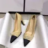مصمم-ج 2022 متعددة الاستخدامات أشار عالية الكعب لؤلؤة اللون مطابقة أحذية كعب رقيقة المرأة