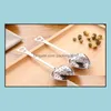 Heart Shape Style Stainless Steel Tea Infuser Tools Teaspoon Strainer Spoon Filter Drop Delivery 2021 Coffee Drinkware Kitchen Dining Bar