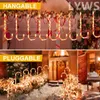 5/10 PC Christmas Decoration Outdoor Candy Cane Solar Lights Waterproof Courtyard Lawn Path Marking LED Light Navidad Decoration T220804