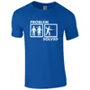 T-shirts pour hommes Problème résolu T-shirt d'escrime Papas Mariage Fête des pères Présent Cadeau pour homme Top Coton T-shirt à manches courtes Camisa Masculina