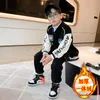 Clothing Sets Teens Fashion Spring Autumn Train Outfit Children Sweat Jacket+trousers Suit Boys Comfortable Baseball Uniform 2pcs/set 8 10 1