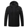 Smart USB Heated Jackets Men Parka Winter Charging Cotton Coat Hooded Thicken Jackets Outdoor Hiking Ski Clothes