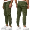 Cargo Hosen Männer Dünne Jeans Hosen Elastische Taille Kordelzug Grau Männer Hosen Mode Streetwear Patten Taschen Casual Hosen 220509