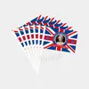 British Queen's Anniversaries Waving Flag 2022 Queen Elizabeth II Banner 70th Anniversary British Souvenir Flags With Flagpole BH6540 TYJ