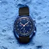 Waterdichte 6-pins volle Speedmaster Planet Men's and Women's Quartz Watch hoogwaardige klokkenluidwijk horloges
