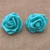 Decorative Flowers & Wreaths 50Pcs 6.5cm Foam Rose For Bear Artificial Diy Gifts Box Wedding Christmas Home Decor BlueDecorative