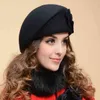 2017 Nouvelle Mode Femmes Béret Chapeau Pour Femmes Bonnet Femme Cap Fleur Français Trilby Laine Doux Hôtesse Chapeau gorras planas J220722