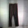 Drawstring Green Red Stripes AWGE Needles Pants Men Women Butterfly Embroidery AWGE Sweatpants Joggers Needles Pants