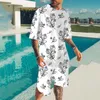 Men's T-Shirts Short-sleeved Beach Pants Suit Fashion Leisure Vacation Seaside Style Hip-hop Sports Boys And GirlsMen's