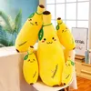35 70 cm amusant créatif dessin animé banane en peluche doux oreiller en peluche canapé coussin bébé mignon poupée enfants fruits jouets gif 220531