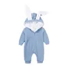 Zima Pluszowa Romper Romper Rabbit Zapip Bodysuit Toddler Boys Dziewczyny One Piece Jumpsuits Coral Polaru Pajama Obija Ourzu G220510