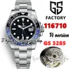 GSF V4 GMT GS116710 CAL.3285 GS3285 Automatyczne męskie zegarek niebieski i czarny ceramiczny ramka SS 904L Bransoletka ze stali nierdzewnej z samą seryjną kartą gwarancyjną wieczność wieczność