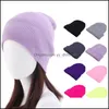 Bonnet/Skl Casquettes Chapeaux Chapeaux Foulards Gants Accessoires de mode Automne Hiver Nouveau Loisirs Dames Chapeaux Unisexe Couleur Unie Tricoté Sports