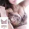 Slimgril Women's Sexy Lace Bra Set Floral Embroidery Push Up Adjustable Bra & Brief Sets Female Big Size A B C D Cup Underwear T200602
