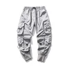 Houzhou Black Cargo Pants Men Joggers Hip Hop Techwear Pants Hippie Cargoズボンのためのストリートウェアプラスサイズ特大220706