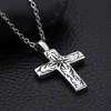 Pendant Necklaces Stainless Steel Titanium Fashion Simple Men's Female Cross Jesus Religious PendantPendant Godl22