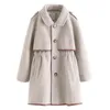 2021 Inverno adolescente meninas de jaquetas longas para crianças pequenas roupas de roupas para crianças casuais Casual Warm Wood Trenchcoat Roupfits 13 14 J220718