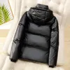 2023 SS Men's Down Parkas Homens Mulheres Top Designers Jaquetas Down Parkas Com Capuz Triângulo Vermelho Etiqueta Carta Roupas Mens Casacos Outerwear Roupas Preto S-3XL