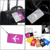 Luchtvliegtuig Patroon Lage TAG Bagage Handtas ID Naam Kaart Metal Tags Keychain 9 Colors Factory Outlet Drop Delivery 2021 Bagonderdelen Accessori