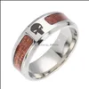 Anneées de mariage bijoux en acier inoxydable incorporé Acacia Half Circle Ring Drop Livraison 2021 Q6L3E