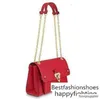 Tasarımcı M43936 Vavin PM Red Real Haviar Lambskin Le Boy Zincir Flep Bag Çanta Omuz Messenger Çantalar Tohum