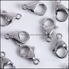 CLASPS HOODS smycken Fyndkomponenter 20st/Lot rostfritt stål hummer för att göra halsbandarmband hitta slutanslutningar tillbehör