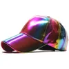 Ball Caps Ball Caps Fashion Hats for Rainbow Color Changing Sun Visor Patent-leather Hip Hop Men Adjustable Baseball Cap Women Bone Casquetteball