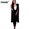 Womens Long Trench Coats Mantle Cloak Cores Pretas Branco Cores e Poncos Plus Size 2XL