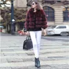 New Women Warm Real Fur Coat Real Winter Fur Leasterwear Casacos de pele azul natural para mulheres Promoção quente 201112