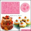 Bakmods Bakeware Kitchen Dining Bar Home Garden Pumpkin Sile 3D Cake Maple Leaf Mold Moe Mousse Ice Cre DVG