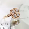 Cluster Rings 2022 Fashion Swiveling Flower Rose Gold Color Woman Gift Party Titanium Steel Jewelry Top Quality Not FadeCluster ClusterClust