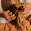 Överdimensionerade scrunchies stora gummi hår slipsar elastiska hårband girs hästsvanshållare slät satin scrunchie rep huvudkläder 20st1998103