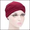 Bonnet/Skl casquettes chapeaux chapeaux écharpes gants accessoires de mode femmes fille couleur unie élastique Skl Cancer chimio chapeau Sc Dhyvn