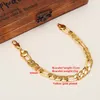 Bangle Gold Bracelets 21cm Figaro Chain Link Trendy Women Men Jewelry Wholesale Wedding Bridal Gifts Partybangle