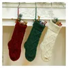 Tricot chaussettes de Noël décoratif tenture murale drôle sac de bonbons chaussettes heureux femmes hommes chaussettes nouvel an cadeau pour hommes losange