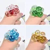 US Stock 5CM Party Favor Colorful Mesh Squishy Grape Ball Fidget Toy Anti Stress Pressure Balls Squeeze Toys Decompression Anxiety Reliever DHL